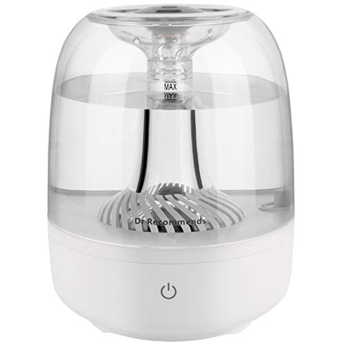 Image of Humidifier For Cold And Cough - Easy Top Fill 4L Large Capacity Ultrasonic Cool Mist Humidifier For Room, Baby, Plants, Bedroom With Night Light Optional Feature (White, Medium)