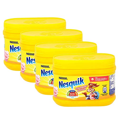Image of Nestle Nesquik Strawberry Flavour Milkshake Mix, 300 g, 4 Pack