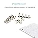 Chicago Screws,LANMOK 120 Sets 5mm Silver Chicago Buttons Assorted Kit Screwing Fasteners Metal Accessories for DIY Crafts Leather Belts Bookbinding