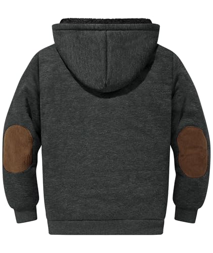 Image of SWISSWELL Unisex Boys Girls Fleece Hoodie Sherpa Lined Jacket Zip Up Hooded Sweatshirt Winter Outerwear for Kids