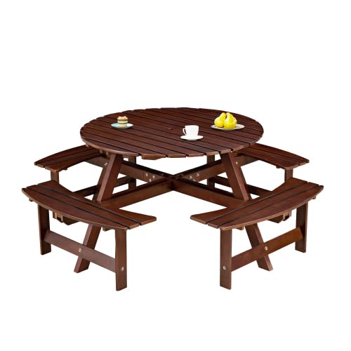 MegaChoice Round Wooden Picnic Table