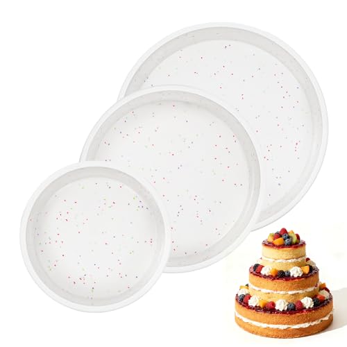 50% Off SJ Silicone Round Cake Pan Set with Metal Frame