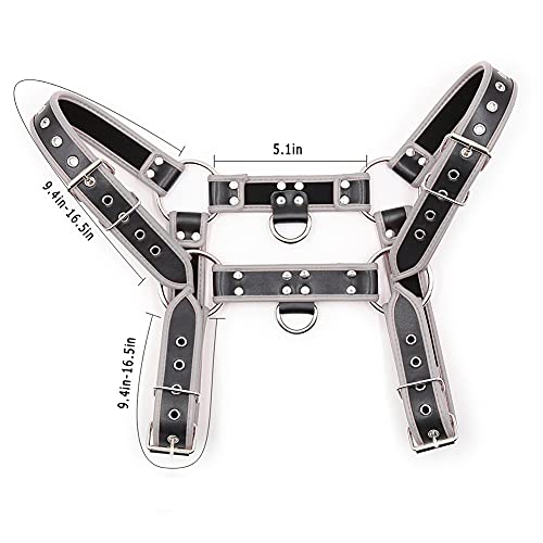 Image of Men's Faux Leather Body Chest Harness Belt Shoulder Cage Belt Party Costume