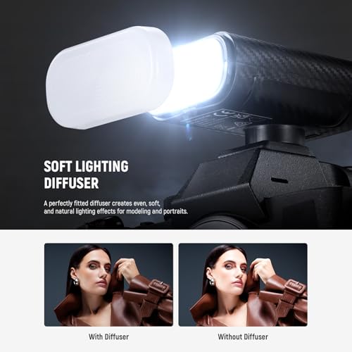 Image of NEEWER N12L Entry Level Version Mini Camera Flash with LED Video Fill Light & LCD Display, 800mAh, Works with Canon /Fujifilm /Sony /Nikon DSLR Standard Hot Shoe Cameras for Studio Shoots