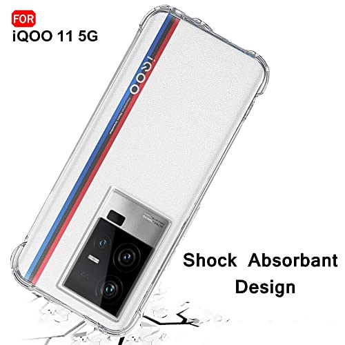 Image of TheGiftKart Crystal Clear Back Cover Case for iQOO 11 5G | Shockproof Soft TPU Case | Cushioned Edges for Ultimate Protection Back Cover Case for iQOO 11 5G (TPU, Transparent)