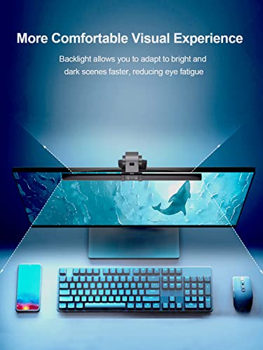 Colorpanda Rgb Monitor Light Bar, Led Dual Light Source Adjustable Color Temperature Eye Protection Anti-Glare Desk Lamp Touch Control For Home Office Pc Computer Work With Alexa #TOP1