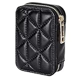 FOMIYES Lipstick Organizer, Lipstick Case Holder with Mirror, Cosmetic Storage Kit Makeup Travel Cases Organizer Bag for Purse