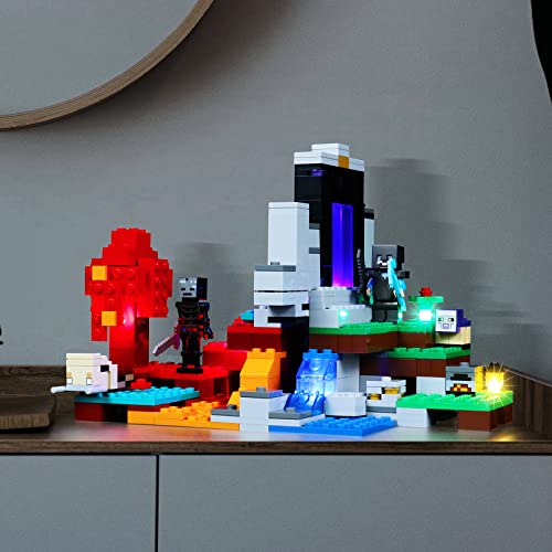 BrickBling Light Kit Compatible with Lego Minecraft The Ruined Portal 21172 for Adult, LED Lighting Compatible with Lego Minecraft Set (No Model, Only Lights)