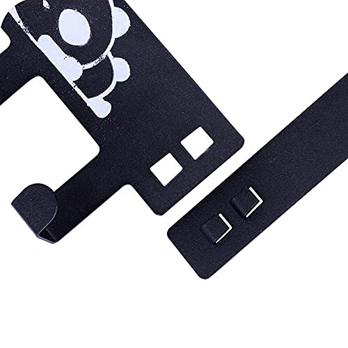 Kmils 2 Pc Over Door Hangers for Clothes Hanging, Drill Free Removable Hooks Suitable Bathroom, Bedroom (Pack of 2) (Black) 1
