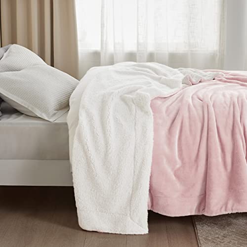 Bedsure Sherpa Fleece Throw Blanket For Couch - Thick And Warm Blankets For Winter, Soft And Fuzzy Throw Blanket For Sofa, Pink, 50X60 Inches #TOP4