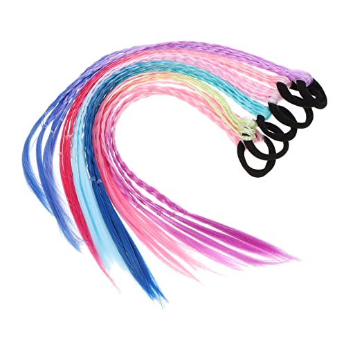 MOTHNUR 6 Piezas Extensión De Cabello De Caballo Cepillo De Pelo Cuentas Para El Cabello Rulos Cerda Lazos De Pelo Máscara Oropel Diademas Horquilla Equipo Fibra Química