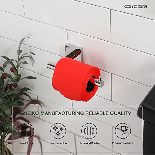 Image of KOKOSIRI Toilet Paper Holder for Bathroom Toilet Roll Holder Hold Mega Rolls Polished Chrome Stainless Steel B2005CH
