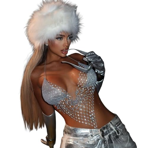 Bikini Rhinestone Mesh Top Shirt Crystal Bra Body Chain Festival Rave Crop Tank Top Summer Beach Underwear for Women4