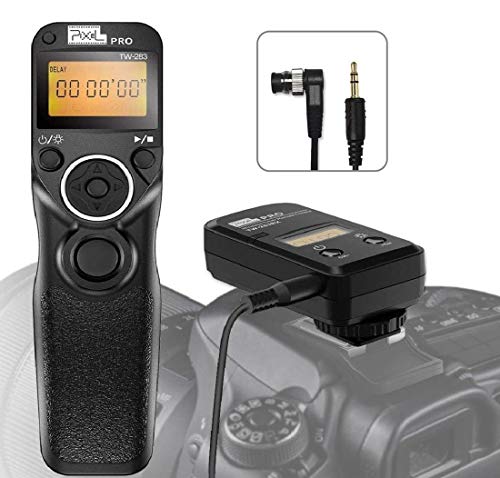 Pixel Kabellose Kamera Fernauslöser Timer TW-283 DC0 Auslöser Fernbedienung Intervalometer für Nikon Z8, Z9, D3, D4, D5, D6, D800, D850, D810, D700, D500, D300, F6, F100, F5, F90X, F90, D1X, D2H, D3X