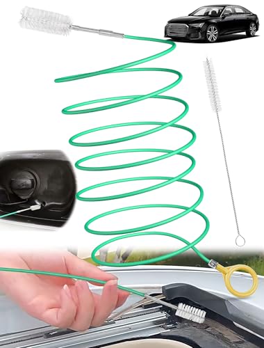Upgraded Auto Sunroof Drain Cleaning Tool, 120 Inch Long Flexible Drain Brush Pipe Cleaners for Car, Slim Drain Dredging Tool Tube Cleaning Brush Perfect for Car Sunroof, Windshield Wiper Drain Hole
