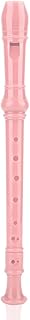 Dioche Plastic Recorder, 8 Holes High Pitch Soprano Flute Recorder Instruments Reed Pipe for Kids Beginners(Pink)