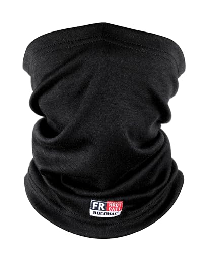 Image of BOCOMAL Summer FR Face Mask Lightweight Firefighter 100% Meta Aramid Balaclava and Neck Gaiter Flame Resistant Covering