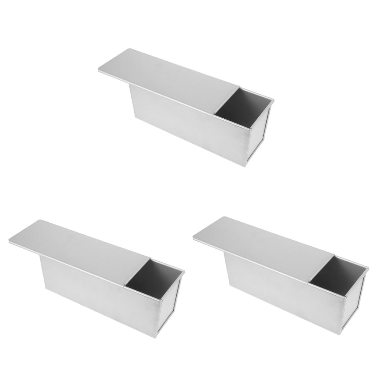 MAGICLULU 3stücke Loaf Pan Mit Deckel Antihaft- Für Toastbrot Und Backen Vielseitig Einsetzbar Für Zuhause Bäckerei Und Restaurant