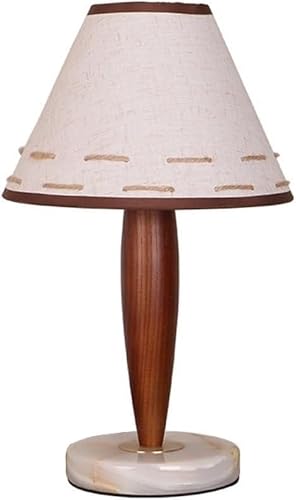 DFAEEKIYO Bedside Lamp Wooden Living Room Bedroom Study Sofa Marble Decorative Table Lamps
