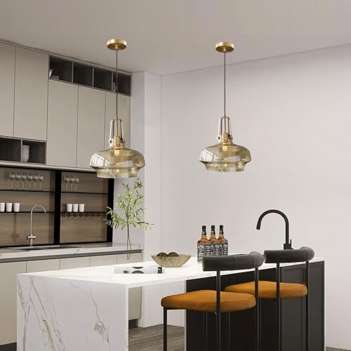 Lámpara colgante de cristal vintage para techo e islas de cocina 6