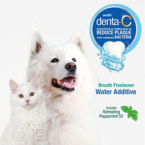 Nylabone Advanced Oral Care Pet Dental Water Additive, Liquid Tartar Remover & Breath Freshener for Dogs, Dog Teeth-Cleaning, Peppermint Flavor, 16 oz.