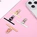 LXUEJIE 4 PCS Phone Tether Tab Rotatable 360°, 4 Colors Cell Phone Lanyard Patch Ultra Thin 0.2mm Stainless Steel Adhesive Free Phone Tether Patch for All Full Phones Cases