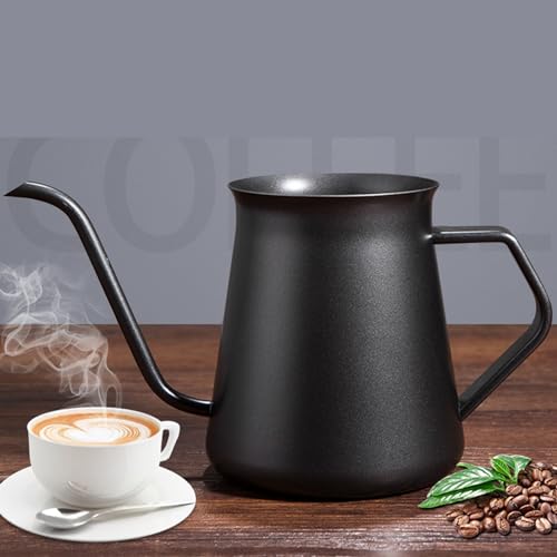 Tetera de café de acero inoxidable compacta de 400ml que evita derrames 7