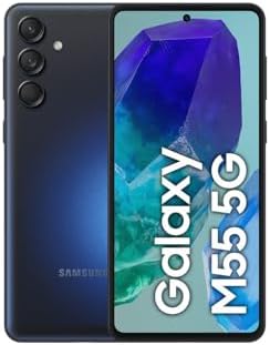 Samsung Galaxy M55 5G 256GB - Teléfono Móvil Android, Smartphone Libre, Pantalla 6,7" FHD+Super AMOLED+, Negro (Versión Española)