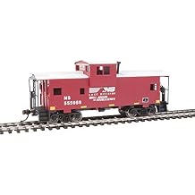 Walthers Trainline Wide-Vision Caboose-Ready to Run-Norfolk Southern red, White 931-1527 HO Scale Model Railroad - Freight Model