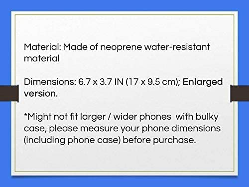 Image of Neoprene Neck Cell Phone Sleeve Bag Pouch w / Clip (Keep Hands Off Black)