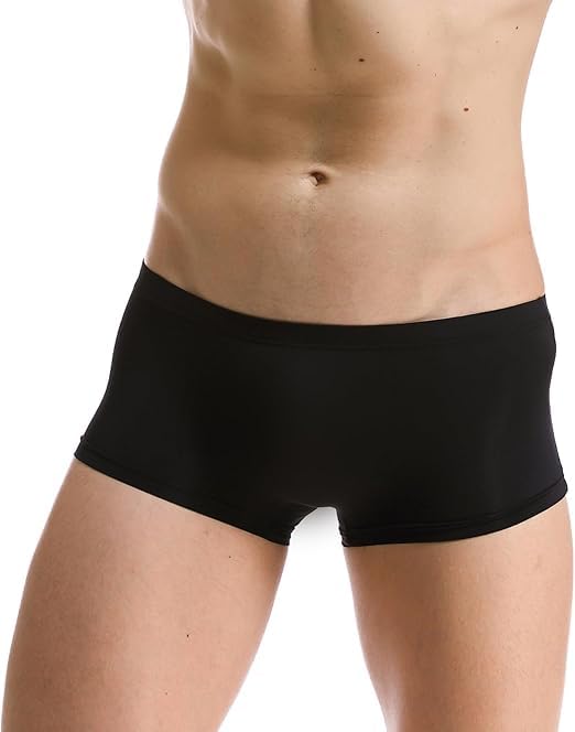 Men's Ice Silk Boxer Briefs Low Rise Bulge Enhancing Short Underwear Ultra-Thin Satin Transparent Boxer Shorts