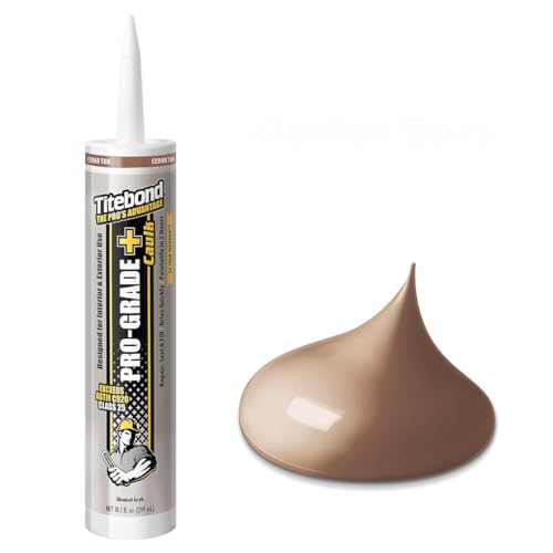 Titebond Pro-Grade Plus Caulk, Cedar Tan 10.1 Oz (12 Pack) miniatura 4
