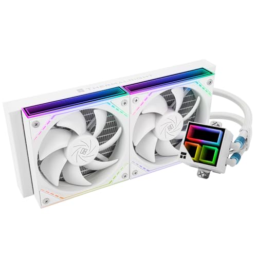 TR Frozen Infinity 240 BIANCO, TL-M12W * 2 Ventole PWM, Raffreddamento ad acqua del processore del computer, Specchio ARGB Infinity, 240 CPU: LGA1851/1700/1150/1151/1200/2011, re