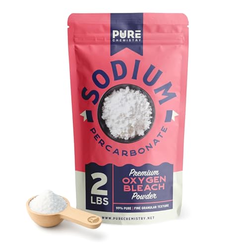 Ecoxall Sodium Percarbonate, 99.9% Pure Oxygen Bleach Powder, Laundry Stain Remover, Whitener, and...