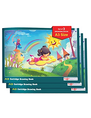 A3 Drawing Book for Artists, Kids | A3 Sketch Book| 34 White Blank Plain Pages | Soft Bound | 42 x 29.7 cm| Sketching, Colouring, Painting | Pack of 3 A3 Drawing Book for Artists, Kids | A3 Sketch Book| 34 White Blank Plain Pages | Soft Bound | 42 x 29.7 cm| Sketching, Colouring, Painting | Pack of 3