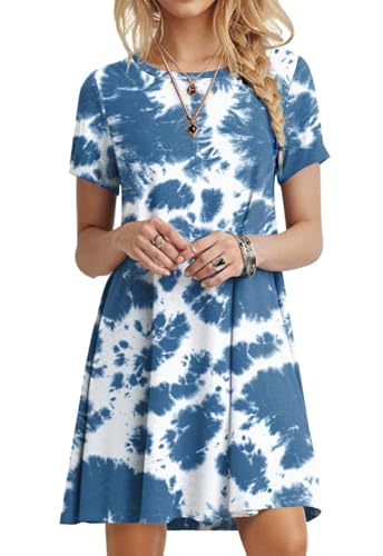 Image of POPYOUNG Women's Dress Fall Outfits Casual Midi Sundress