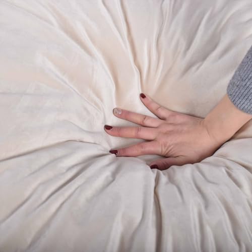 Image of Bean Bag Chairs, Memory Foam Stuffing Bean Bag Chair for Adults /Teens /Kids, Velvet Lazy Sofa Furniture with Removable High-Rebound Memory Foam for Living Room Bedroom College Dorm