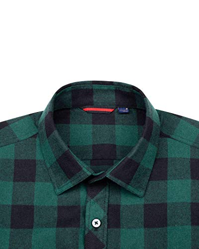 Image of Alimens & Gentle Men's Button Down Regular Fit Long Sleeve Plaid Flannel Casual Shirts