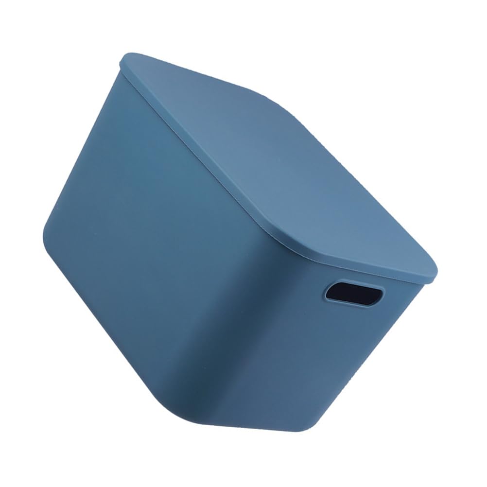 Homoyoyo Contenitore Impilabile con Coperchio e Maniglie, Grande Blu
