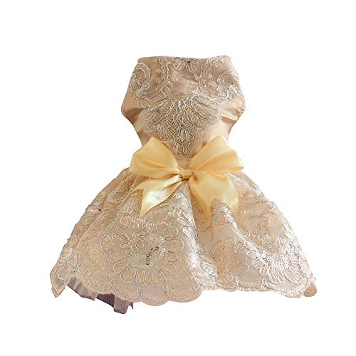 Vestido De Novia Para Perro Con Encaje Y Tutú - Disfraz De Princesa Para Bodas, Cumpleaños, Fiestas, Talla M