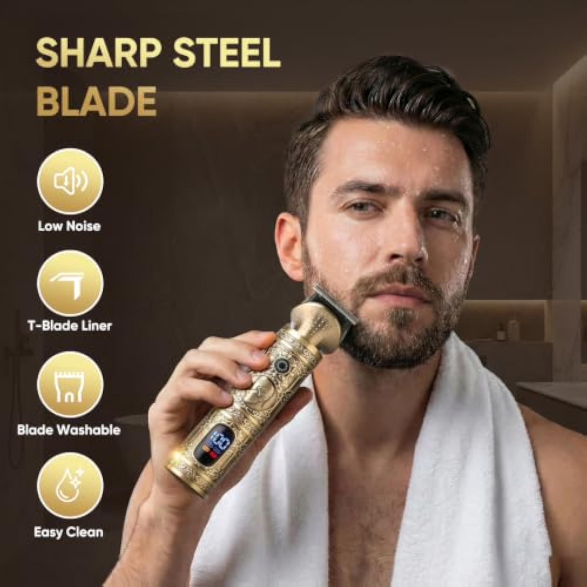 Men's 6-in-1 Cordless Hair Clipper Shaving Kit