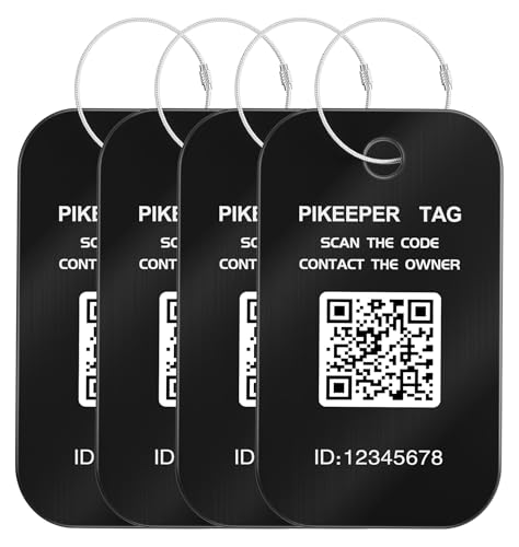 Smart Luggage Tags with QR Code Location Display - Customizable Tags with Privacy Protection for Lost & Found, 4-Pack Waterproof & Durable Travel ID Labels for Suitcases & Backpacks