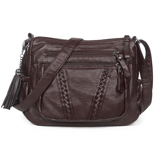 Image of VOLGANIK ROCK Crossbody Bag for Women with Tassel Ladies Soft PU leather Purses and Handbag Pocketbooks