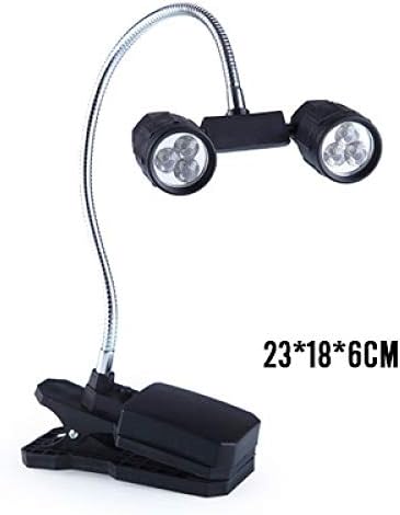 Small Black Table lamp Multifunctional LED Clip Light Tent Light Camping Barbecue Light Outdoor Camping Light Bedside Eye Protection Table Lamp