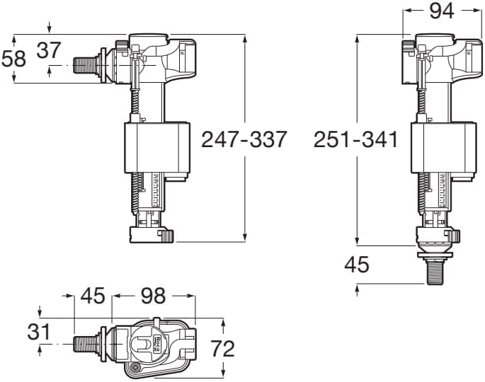 Roca A822509200 - Dual Feeding Mechanism with Metal Thread, Compact and Fast Filling, New Version