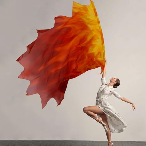 Drapeau prophétique Wucheal pour danse culte et expression corporelle feu
