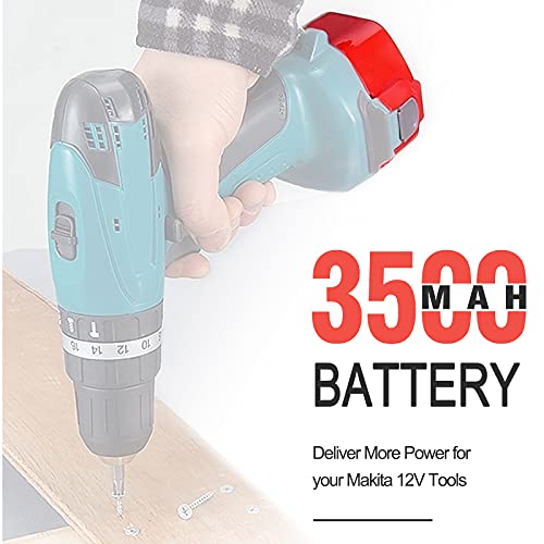 ADVTRONICS 2 Pack 12V 3500mAh Replacement Battery Compatible with Makita 12V Battery 1220 1222 1233 1200 1201 1234 1235 192598-2 PA12, 6213d 6217d 6227d 6313d, 12V Ni-MH Battery - Image 5