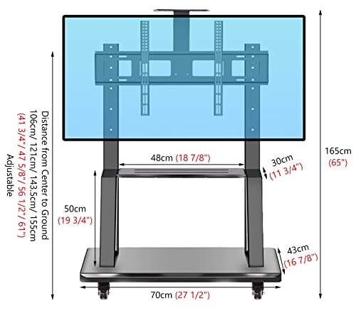 Soporte Móvil para TV de 32 a 75 Pulgadas Ajustable en Altura miniatura 7