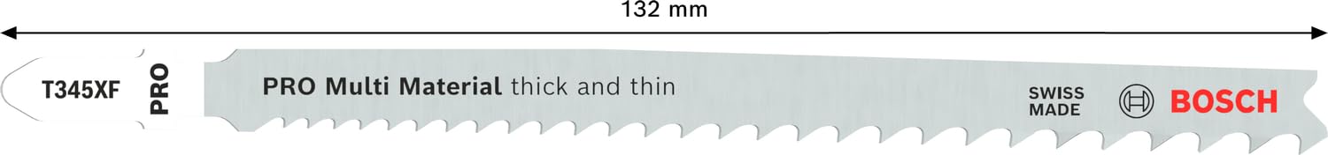 Bosch Professional 2 608 634 486 - Hoja de sierra de calar T 345 XF - Progressor for Wood and Metal (pack de 100)