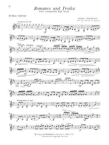 image for Rubank Publications Concert and Contest Collection for Bb Bass Clarine